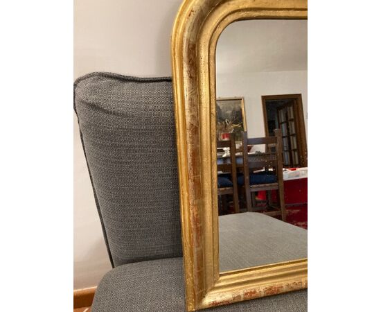 Antique gilded mirror from the 19th century France mis 61 x 48 cm     