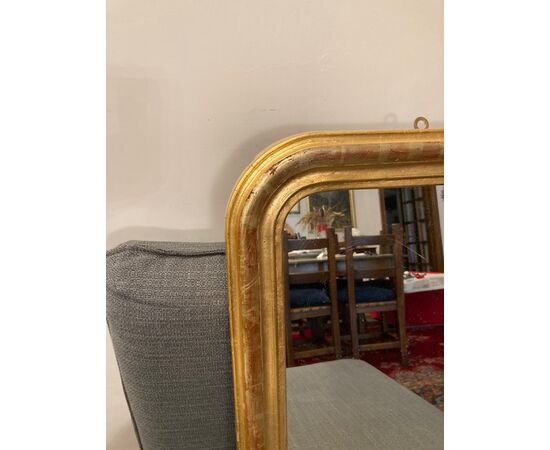 Antico specchio dorato epoca XIX Francia mis 61 x cm 48 