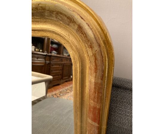 Antique gilded mirror from the 19th century France mis 61 x 48 cm     