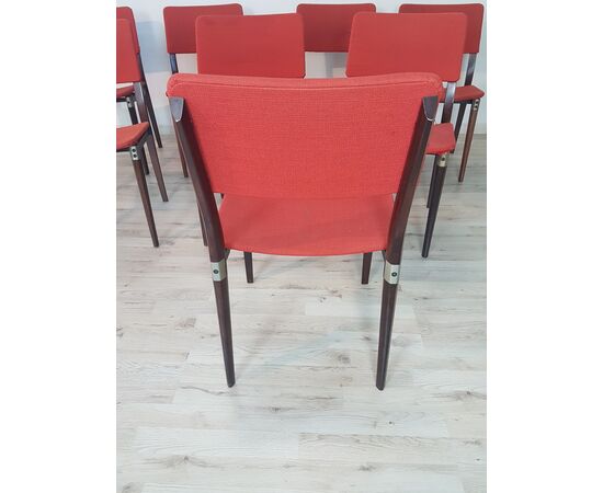 Series of eight Eugenio Gerli rosewood chairs for tecno Milano mod. S82 EURO 5,000.00 NEGOTIABLE