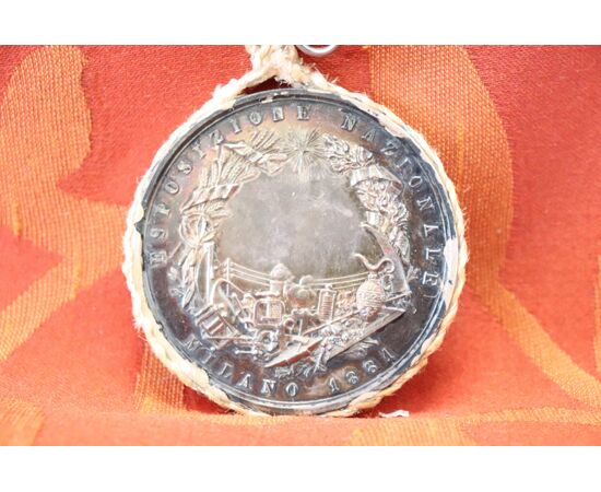 Rara moneta da collezione argento Umberto I re d'Italia esposizione Milano 1881 euro 270 trattabili