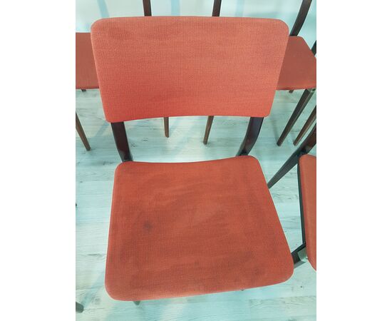 Series of eight Eugenio Gerli rosewood chairs for tecno Milano mod. S82 EURO 5,000.00 NEGOTIABLE