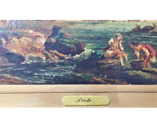 Oil painting on wood, Early 20th century.