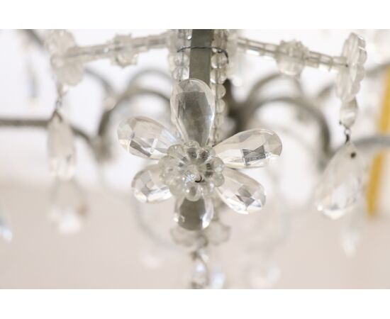 Antique six lights bronze chandelier with drops and Swarovski crystals diameter 64 euro 800.00 negotiable