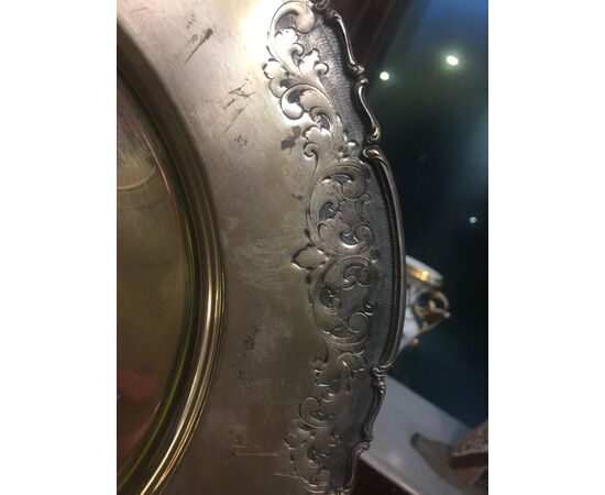 Hand chiselled 800 silver plate