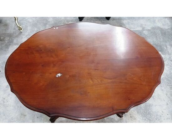 Antique mahogany center table from the mid 19th century France