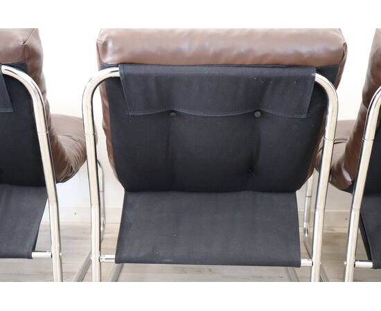 Series of three Italian design armchairs from the 1980s. PRICE NEGOTIABLE