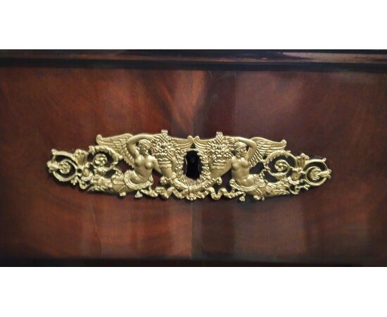 First Empire console in mahogany and gilt bronze applications - 1810 period