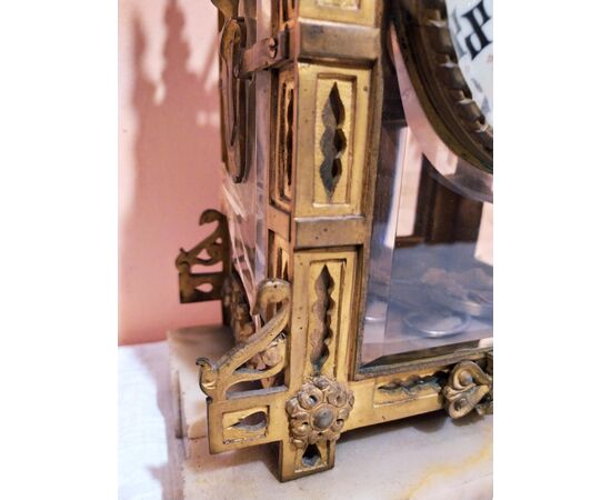 Bronze and crystal clock Period mid 19th century France