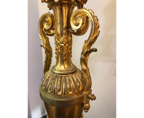 Pair of gilt bronze candelabra France 19th century