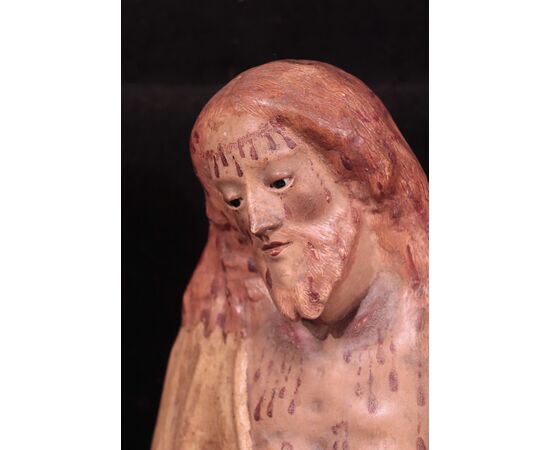 Polychrome papier-mâché sculpture "Ecce Homo", Tuscany, '700