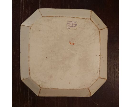 Rare octagonal plate Giuseppe Besio
