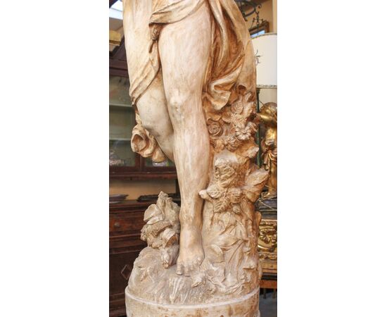 Bolognese scagliola statue (period: late 19th century)