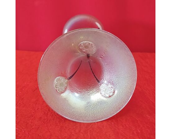 Goblet in blown Murano glass