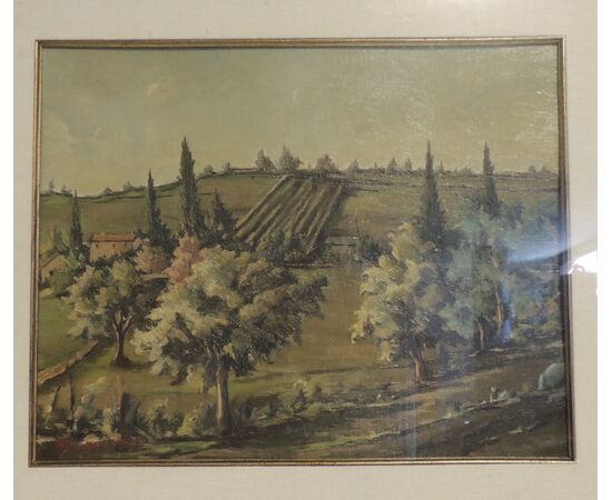 Painting Tuscan Hills by V. Benigno