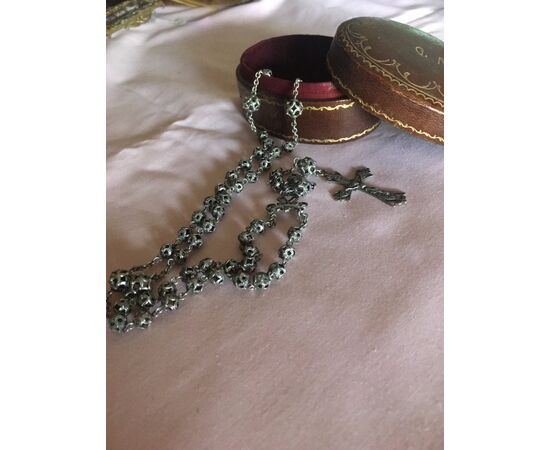Rosary in silver filigree