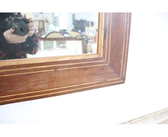 antique mirror in inlaid walnut from the Charles X century. XIX NEGOTIABLE PRICE