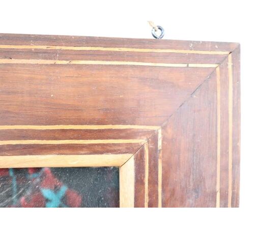 antique mirror in inlaid walnut from the Charles X century. XIX NEGOTIABLE PRICE