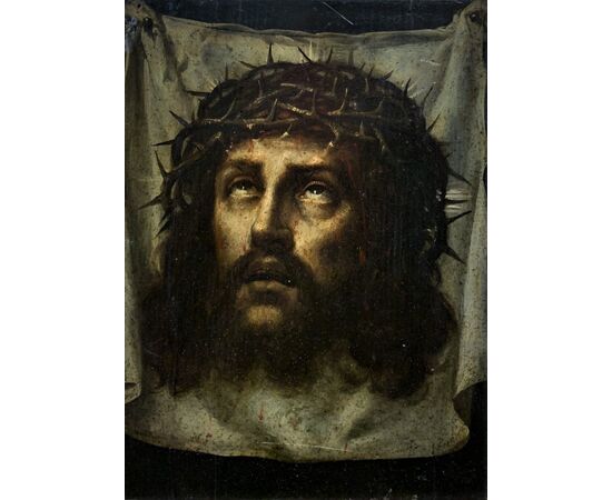 Italian school (late 17th century) - Christe Head (Veronica's veil)