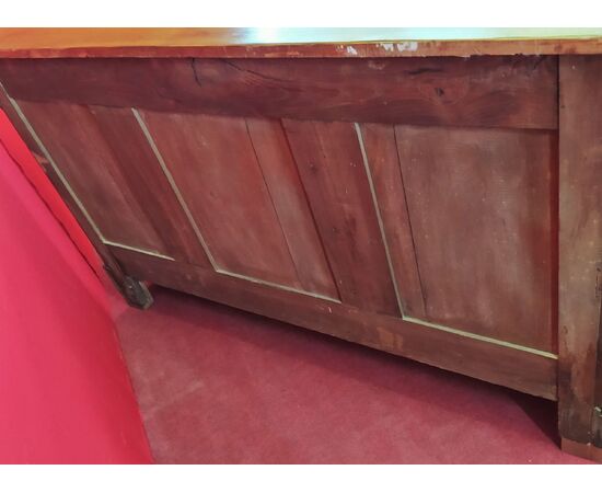 Sideboard with three doors and three drawers, in light mahogany