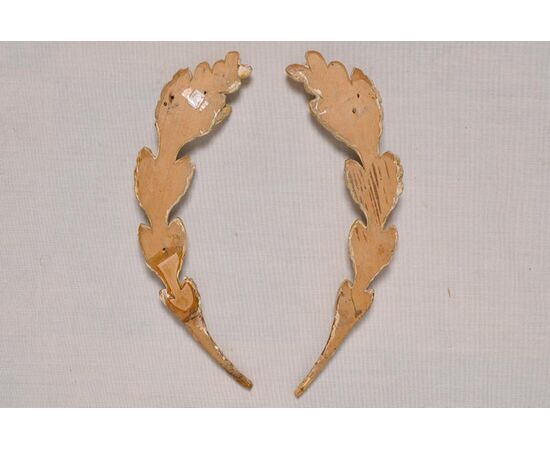 Pair of antique lacquered and gilded friezes - O / 5834 -     
