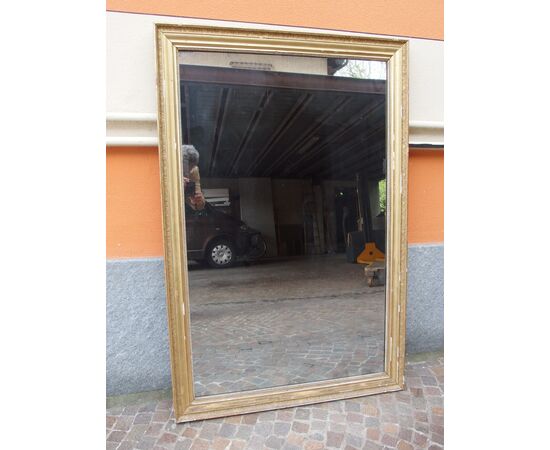 SPECCHIERA DORATA  RETTANGOLARE STILE IMPERO EPOCA 800  cm L 97xH150