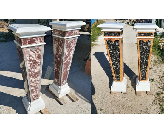 Due coppie di bellissime colonne in marmo - H 125 cm - Venezia