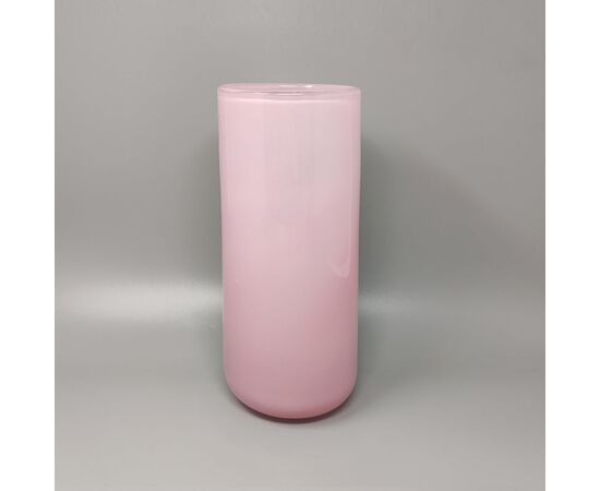1960s Astonishing Pink Vase By Ca' Dei Vetrai in Murano Glass. Made in Italy