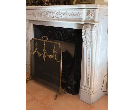 neoclassical fireplace with vintage reducer     