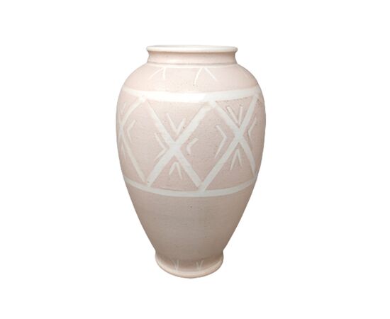 1960s Gorgeous Pink Vases in Ceramic by Deruta. Handmade Made in Italy