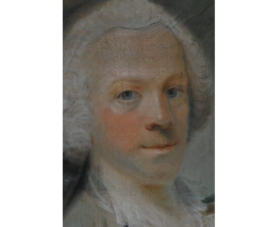 Pastel portrait on 18th century paper