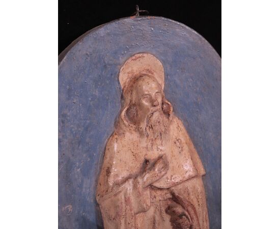 Altorilievo in terracotta:  S.Antonio Abate, Inizi '800