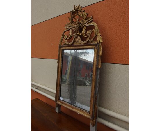 Gilded wooden mirror Louis XVI France cm L 47xH95     