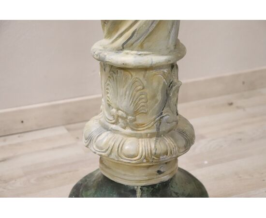 Colonna tortile in terracotta dipinta a finto marmo inizi sec XX PREZZO TRATTABILE