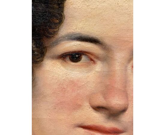 Louis Riquier (1792-1884) - Very important portrait of a woman dated 1833     