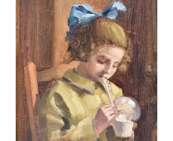 PAINTINGS PORTRAITS OF A CHILD, OIL ON CANVAS, EARLY 20TH CENTURY. (QR189)