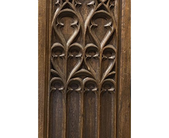 Beautiful Gothic Oak Panel - France, 19th century     