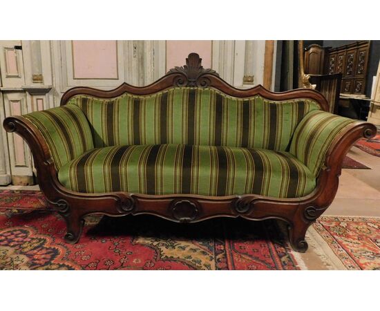  panc117 - elegante divano Luigi Filippo, misura cm l 180 x h 100 x p. 60