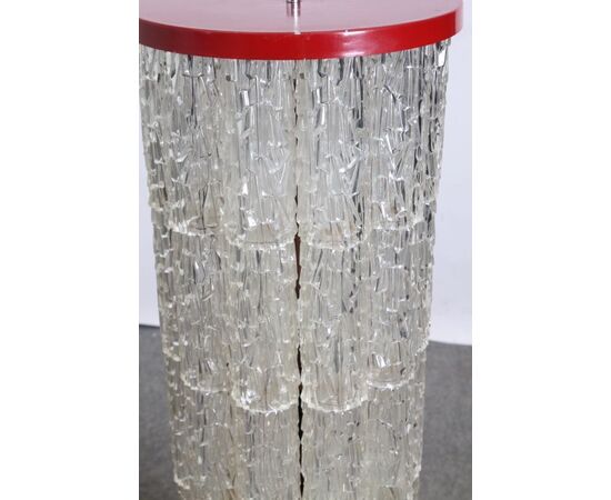 Modern floor lamp from the 70s, Vintage glass design !!! restored and electrified.