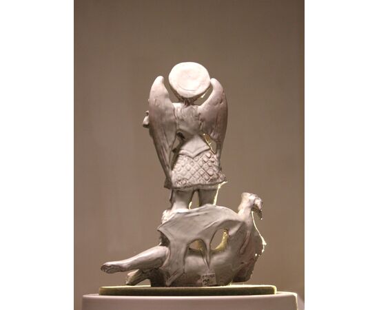 MATTEUCCI Domenico (1914-1991) Faenza | Scultura ceramica "San Michele"  