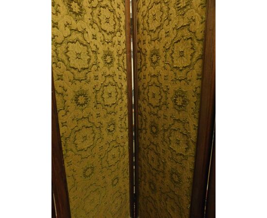 dars490 - dividers screen in wood and fabric, 19th century, cm l 180 xh 166 xp 3,5     