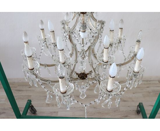 Grande lampadario antico in cristallo “Maria Teresa” sec XIX PREZZO TRATTABILE