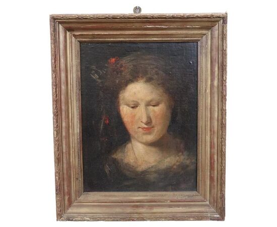 Portrait of a girl, early 20th century, oil on board. PRICE NEGOTIABLE     