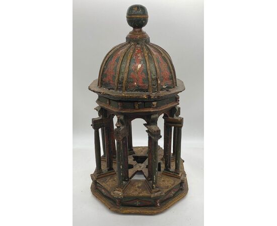 Imposing Architectural Tabernacle In Carved Wood - Spain Or Colonies, XVII °     