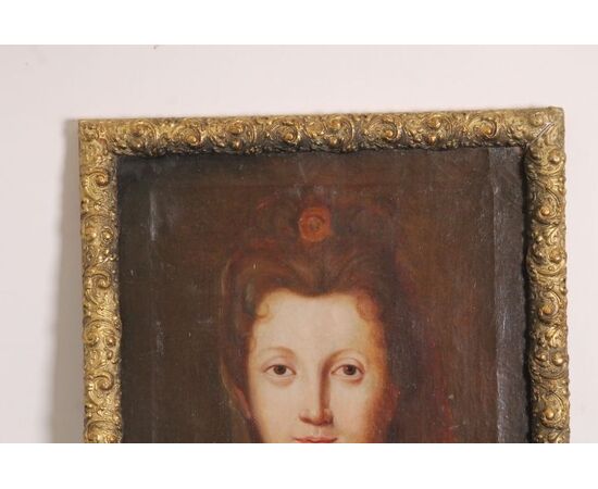 Antica Dama oil on canvas from the 18th century Tuscan school. Antiques