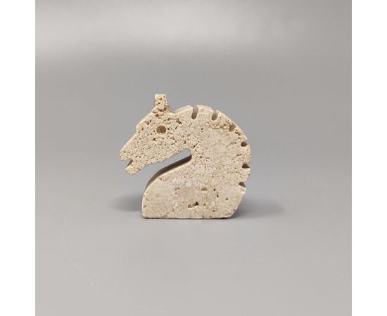 1970s Original Travertine Horse Sculpture by Enzo Mari for F.lli Mannelli