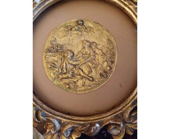 Eighteenth century carved copper bas-relief     