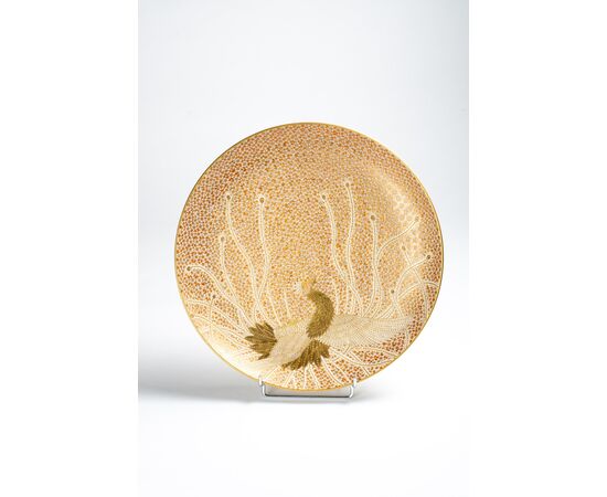 Sozan - Imponente piatto in ceramica Fenice