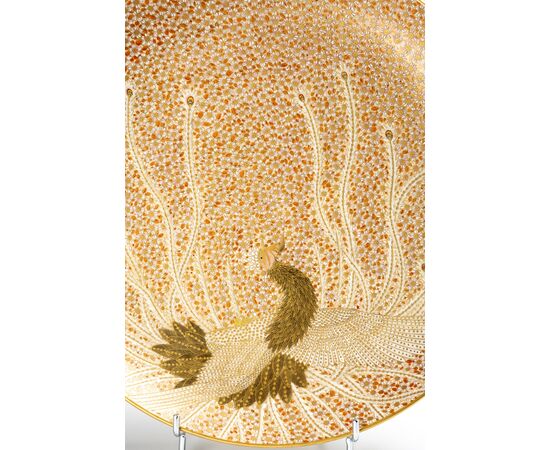 Sozan - Imposing phoenix ceramic plate     