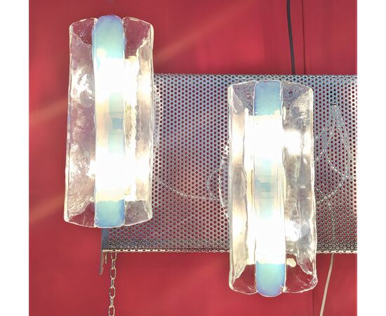 Vintage wall lamp series Mazzega Murano glass